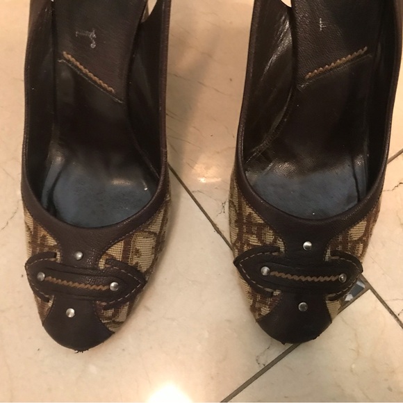 Christian Dior Wedge Heel Monogram Beige - Picture 4 of 7